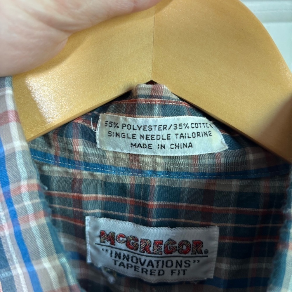 Vintage McGregor Mens Shirt XL Button Down Plaid Single Needle Tailoring Western - Picture 4 of 9